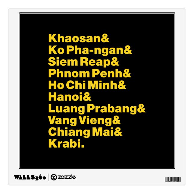 Banana Pancake Trail / Circuit Wall Decal (Front)