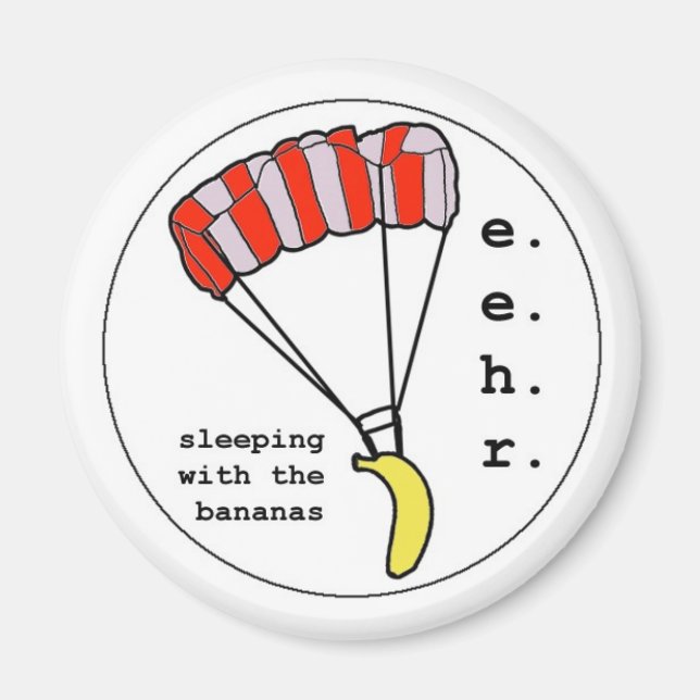 Banana Parachute Jump Magnet (Front)