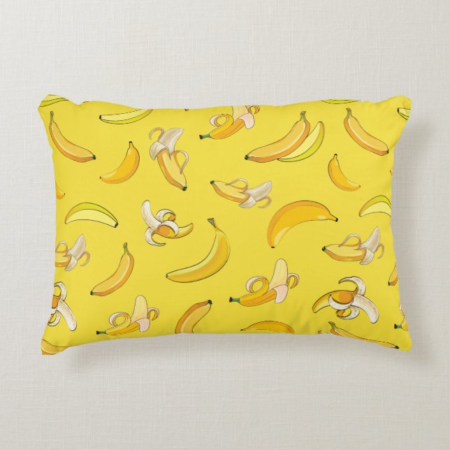 Banana Pattern 4 Accent Pillow (Front)