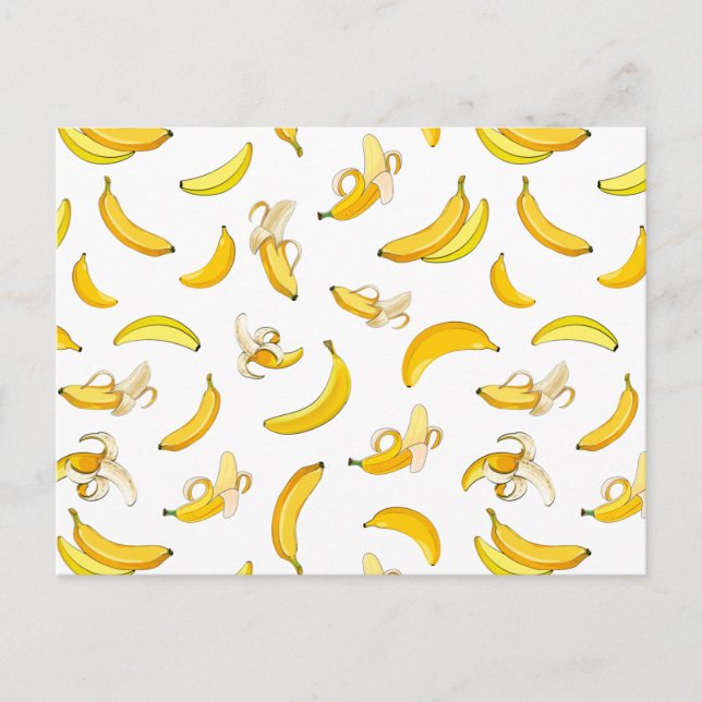 Banana Pattern 4 Holiday Postcard (Front)