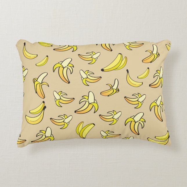 Banana Pattern Accent Pillow (Front)