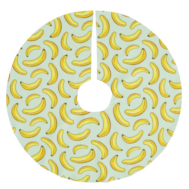 Banana Pattern Brushed Polyester Tree Skirt (Front)