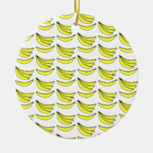 Banana Pattern. Ceramic Ornament