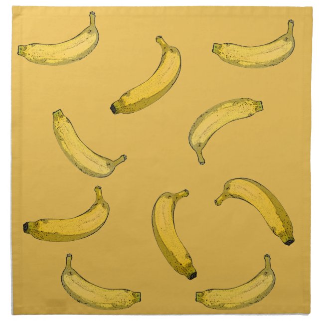 banana pattern cloth napkin (Front)