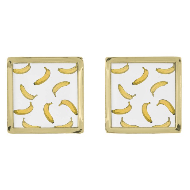 Banana Pattern Cufflinks (Front)
