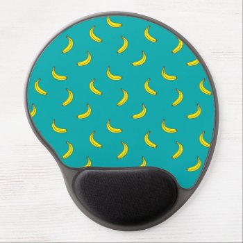 Banana Pattern Gel Mousepad by imaginarystory at Zazzle