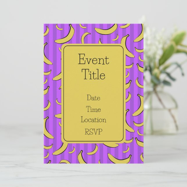 Banana Pattern Invitation (Standing Front)