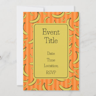 Banana Pattern Invitation