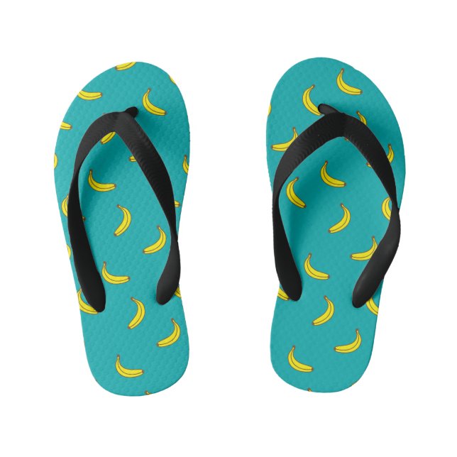 Banana Pattern Kids Flip Flops (Footbed)