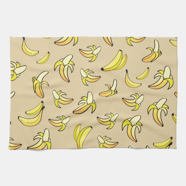 Banana Pattern Kitchen Towel (Horizontal)