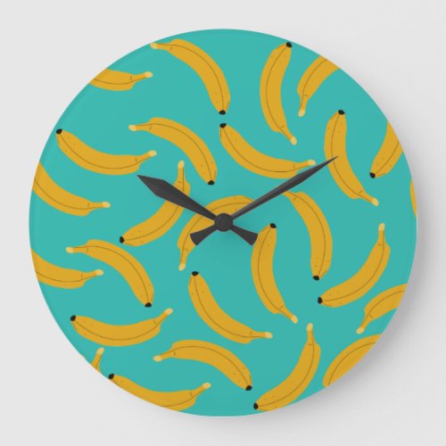 Banana Pattern Large Clock