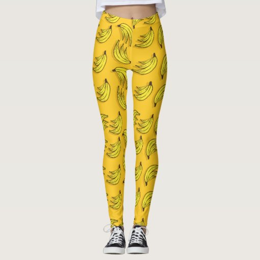Banana Monkey Print Pattern Women Leggings