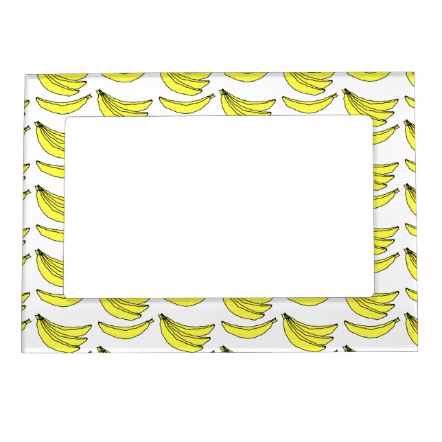 Banana Pattern. Magnetic Picture Frame (Front)