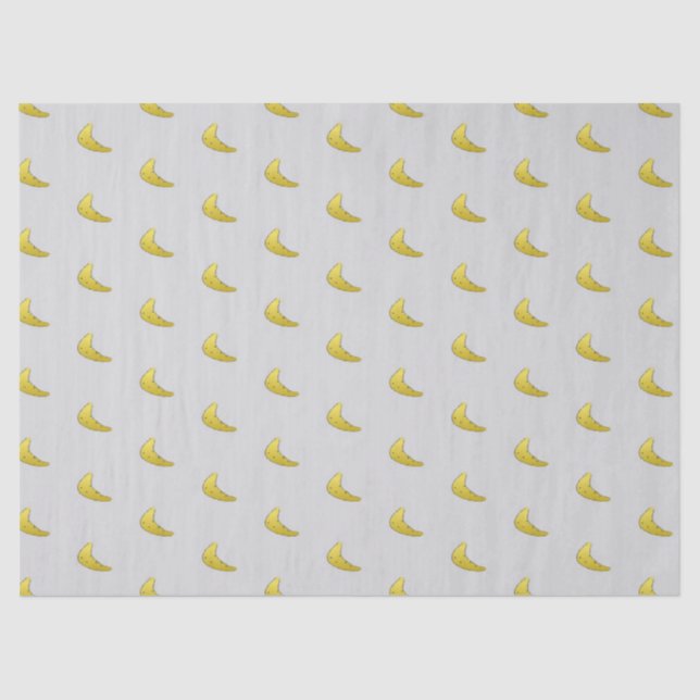 Banana pattern on gray tissue paper (Front)