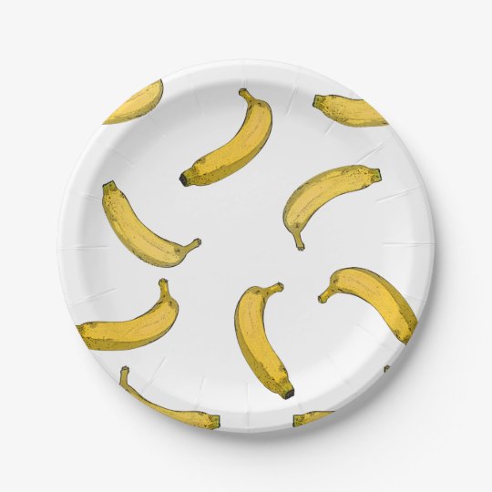 banana pattern paper plate | Zazzle.com