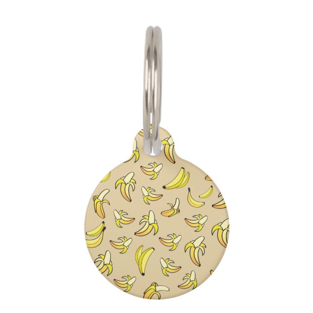 Banana Pattern Pet ID Tag (Front)