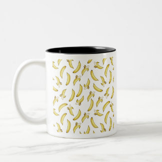 Banana Pattern Printed Two-Tone Coffee Mug