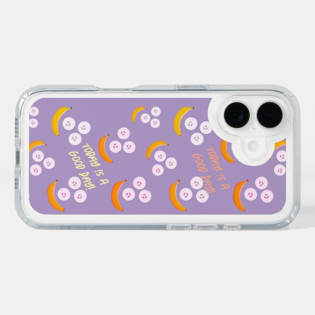 Banana pattern Purple Speck iPhone Case (Horz)