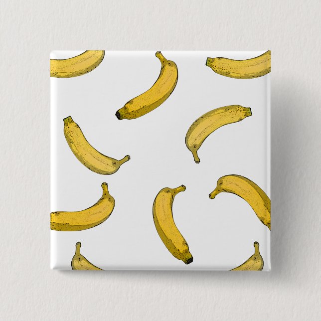 Banana pattern sketch version button (Front)