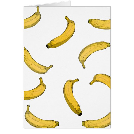 Banana pattern sketch version cards (Front)