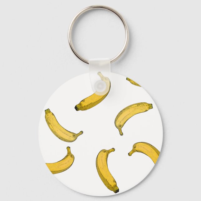 Banana pattern sketch version keychain (Front)