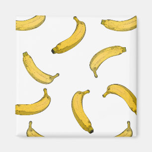 Banana pattern sketch version magnet