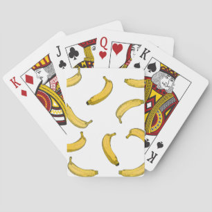 Banana pattern sketch version poker cards