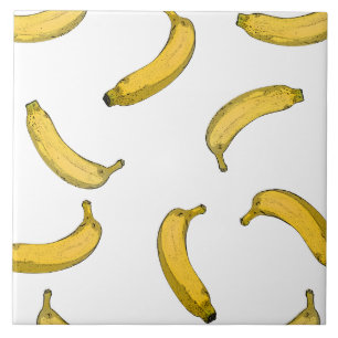 Banana pattern sketch version tile