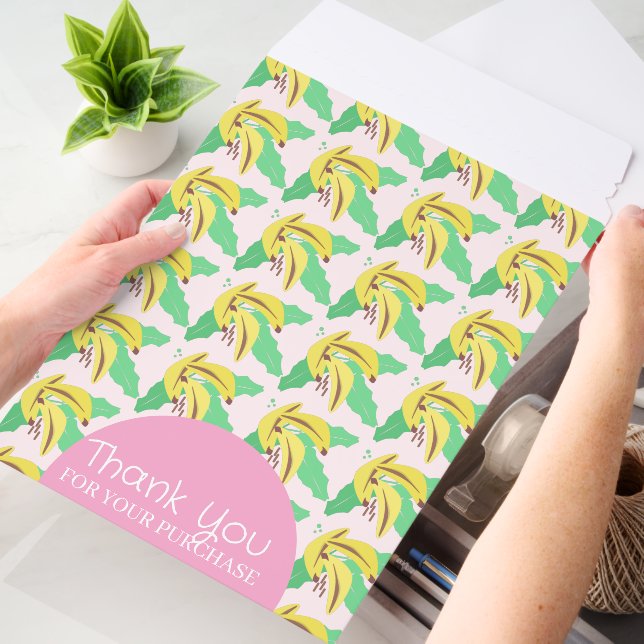 Banana Pattern Thank You Business Envelope Mailers (Desk)