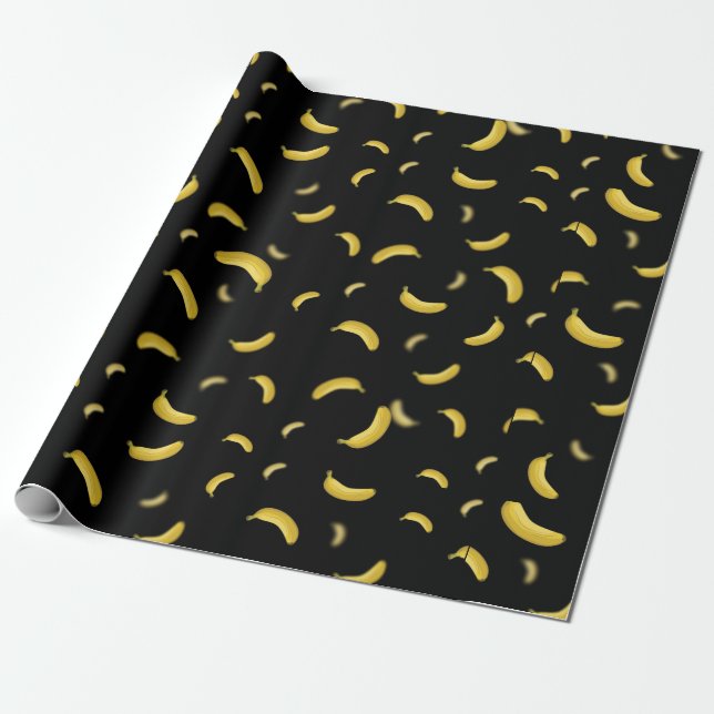 Banana Pattern Wrap Wrapping Paper (Unrolled)