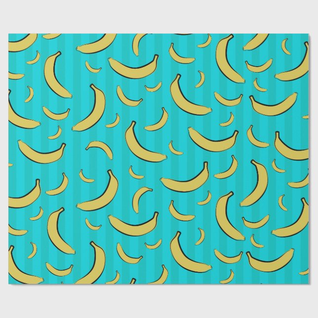 Banana Pattern Wrapping Paper (Flat)