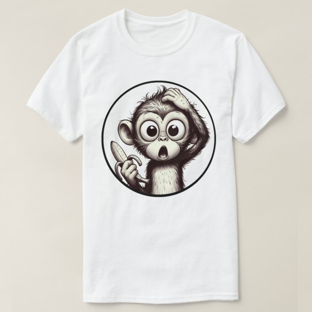 Banana Peel Crisis Monkey Tee (Design Front)