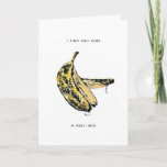 Banana Peel Valentine's Day Greeting Card<br><div class="desc">Show someone how much you love them with this flirty and quirky Valentine's Day greeting card featuring a hand drawn and painted banana peel.</div>