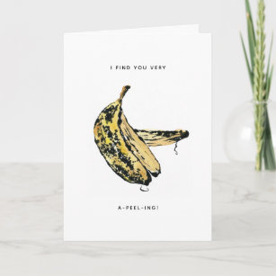Banana Peel Valentine's Day Greeting Card
