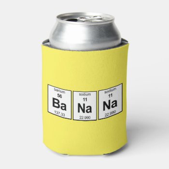 Banana Periodic Table Can Cooler by coolgiftshop at Zazzle