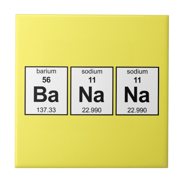 BaNaNa Periodic Table Ceramic Tile (Front)