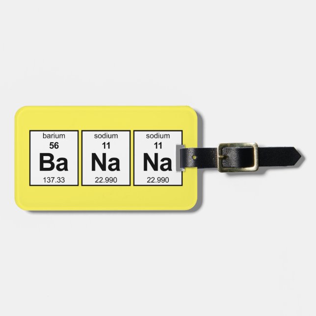 BaNaNa Periodic Table Luggage Tag (Front Horizontal)