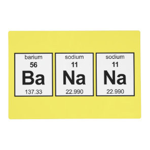 BaNaNa Periodic Table Placemat