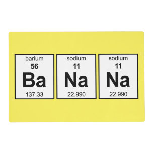 BaNaNa Periodic Table Placemat