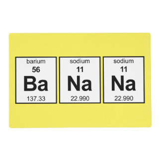 BaNaNa Periodic Table Placemat