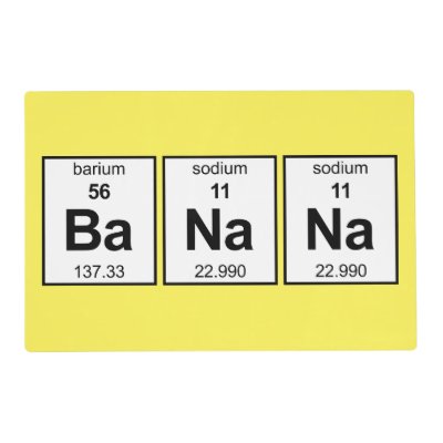 BaNaNa Periodic Table Placemat