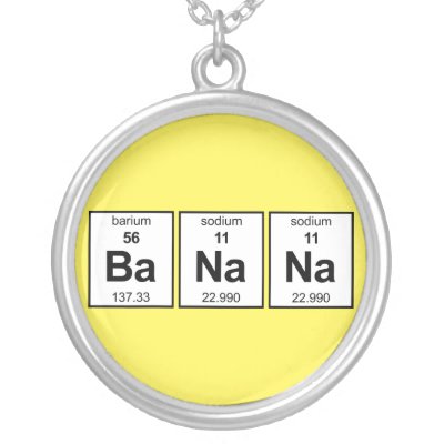 BaNaNa Periodic Table Silver Plated Necklace