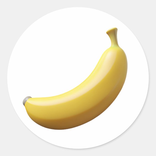 Banana Plastic 3D – Glossy Round Label (Front)