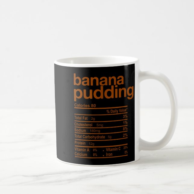 Banana Pudding Nutrition Facts Funny Thanksgiving  Coffee Mug (Right)
