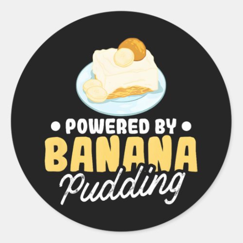 Banana Pudding Recipe Ice Cream Cake Pie Dessert Classic Round Sticker