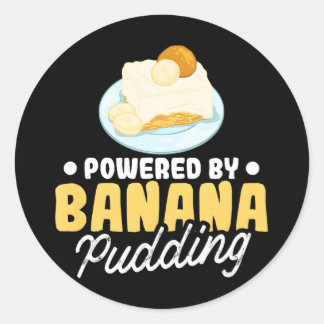 Banana Pudding Recipe Ice Cream Cake Pie Dessert Classic Round Sticker