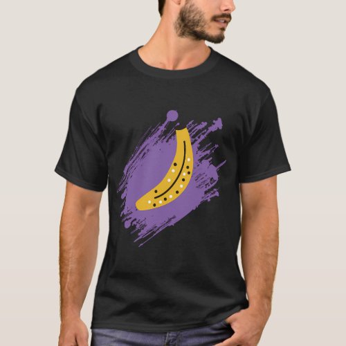 Banana (Pupple Background),Pattern,Multiple Banana T-Shirt