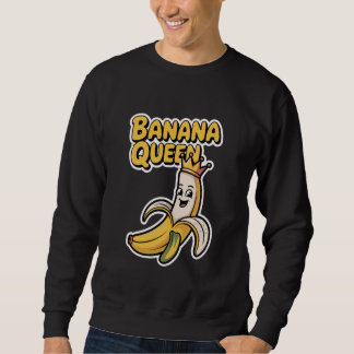 Banana Queen Kawaii Crowned Fruit Sweatshirt