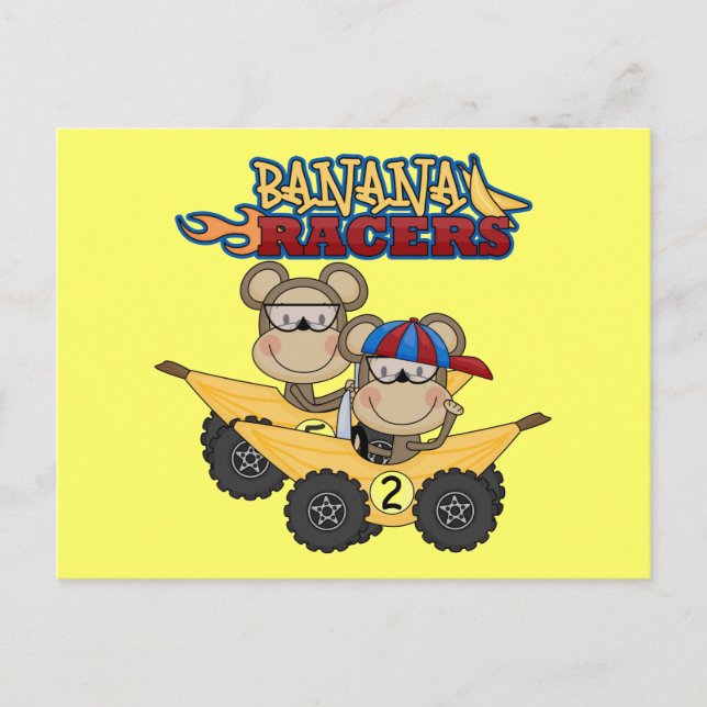 Banana Racers Tshirts and Gifts Postcard (Front)