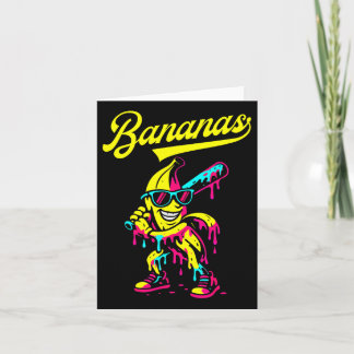 Banana Retro Throwback Popular Fruit Baseball Bana Card